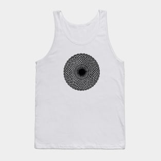 Black Circle Pattern - Painted by hand_Hand drawn Tank Top